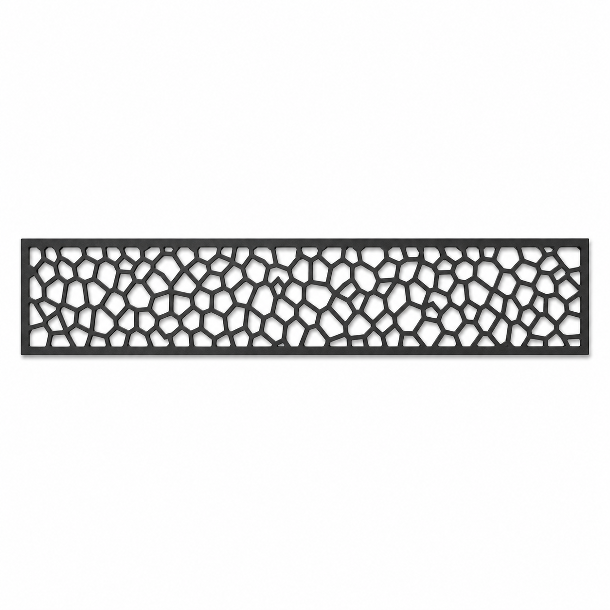 Stone Pebble Lattice decorative metal fence topper front pattern for WPC composite fencing, Design 142