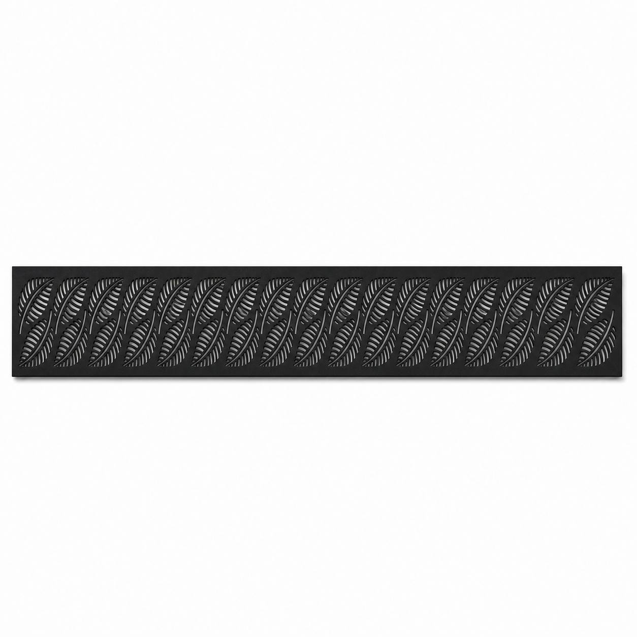 Dark Rope Twist Rail decorative metal fence topper front pattern for WPC composite fencing, Design 143