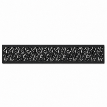 Dark Rope Twist Rail decorative metal fence topper front pattern for WPC composite fencing, Design 143