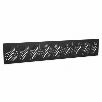 Dark Rope Twist Rail laser cut metal fence topper insert perspective view, Design 143