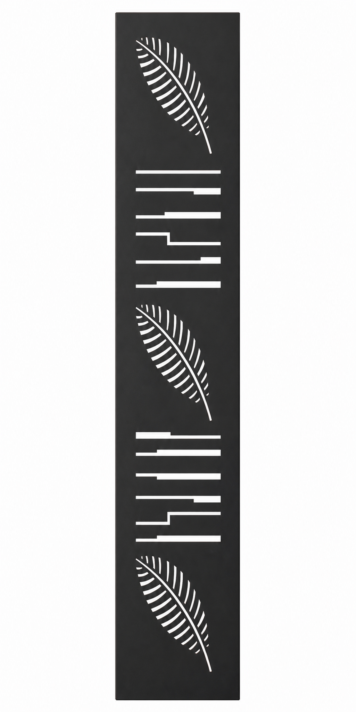 Design 146 Fern Stripe Laser Cut Metal Privacy Screen Panel front main view