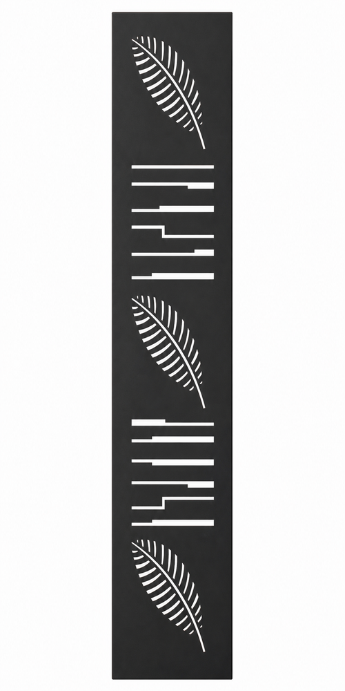 Design 146 Fern Stripe Laser Cut Metal Privacy Screen Panel front main view