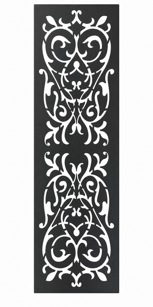 Design 147 Rococo Damask Laser Cut Metal Privacy Screen Panel front main view