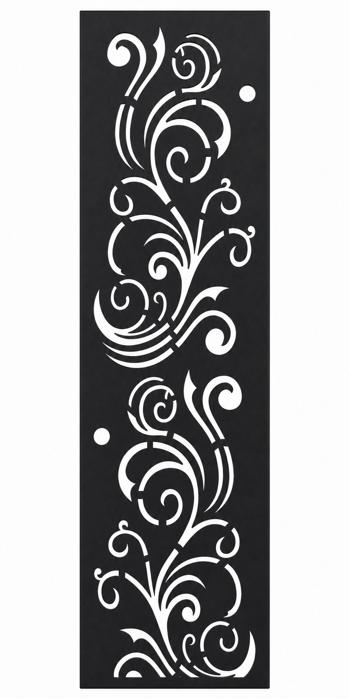 Design 148 Swirl Vine Spray Laser Cut Metal Privacy Screen Panel front main view