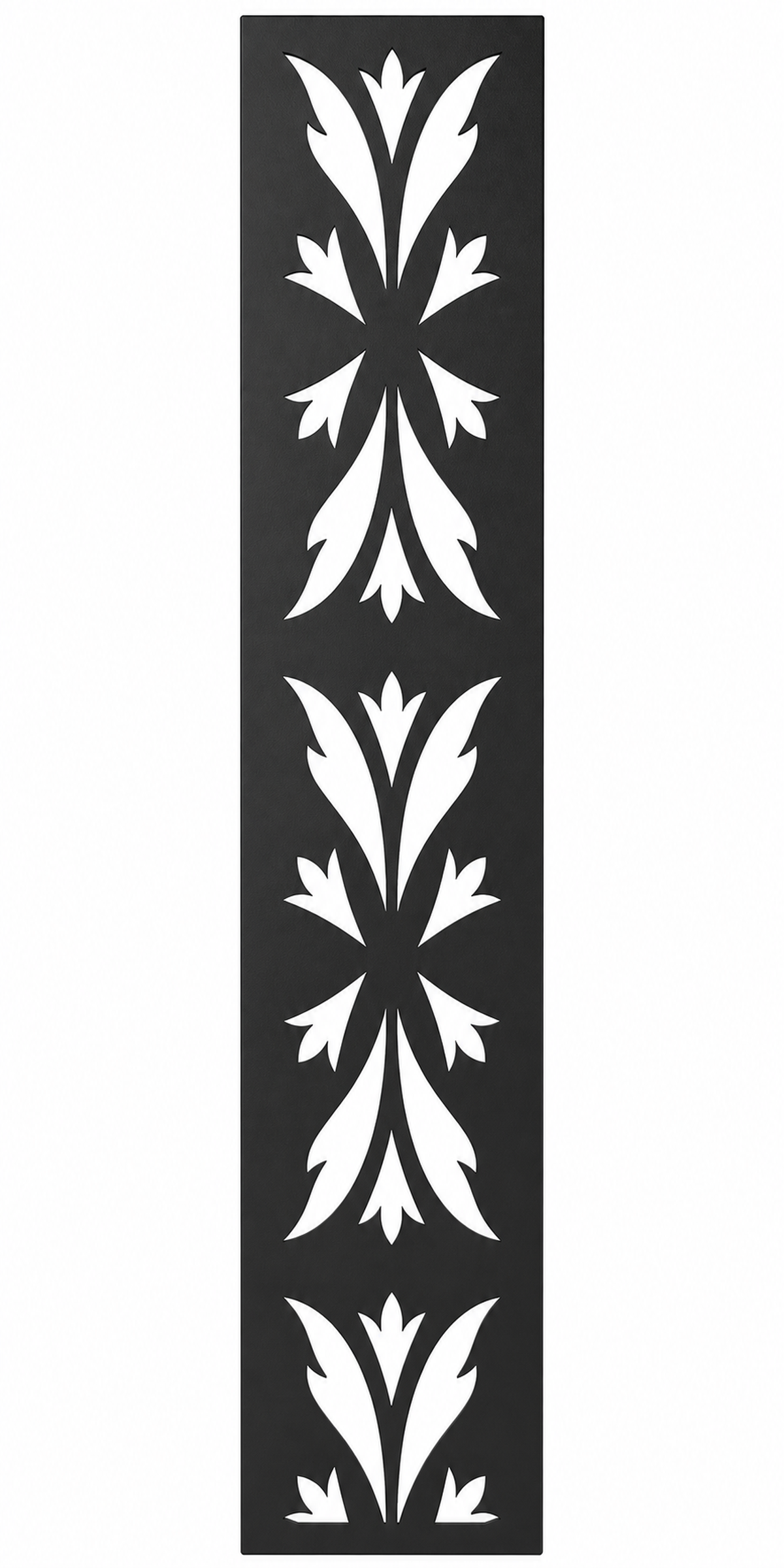 Design 149 Acanthus Leaf Stack Laser Cut Metal Privacy Screen Panel front main view