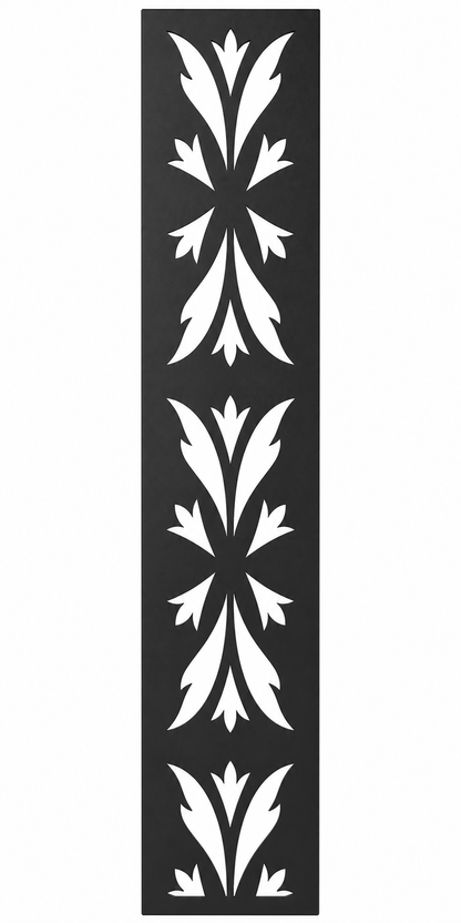 Design 149 Acanthus Leaf Stack Laser Cut Metal Privacy Screen Panel front main view