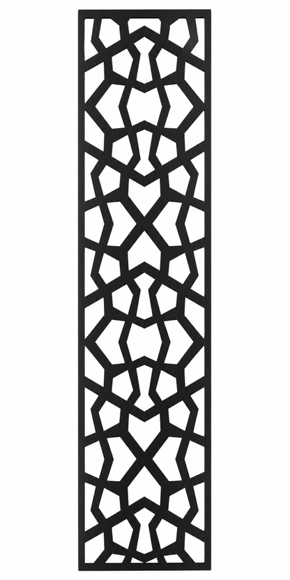 Design 150 Stone Lattice Laser Cut Metal Privacy Screen Panel front main view
