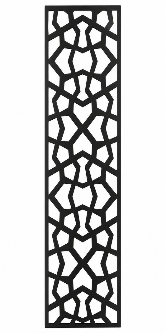 Design 150 Stone Lattice Laser Cut Metal Privacy Screen Panel front main view