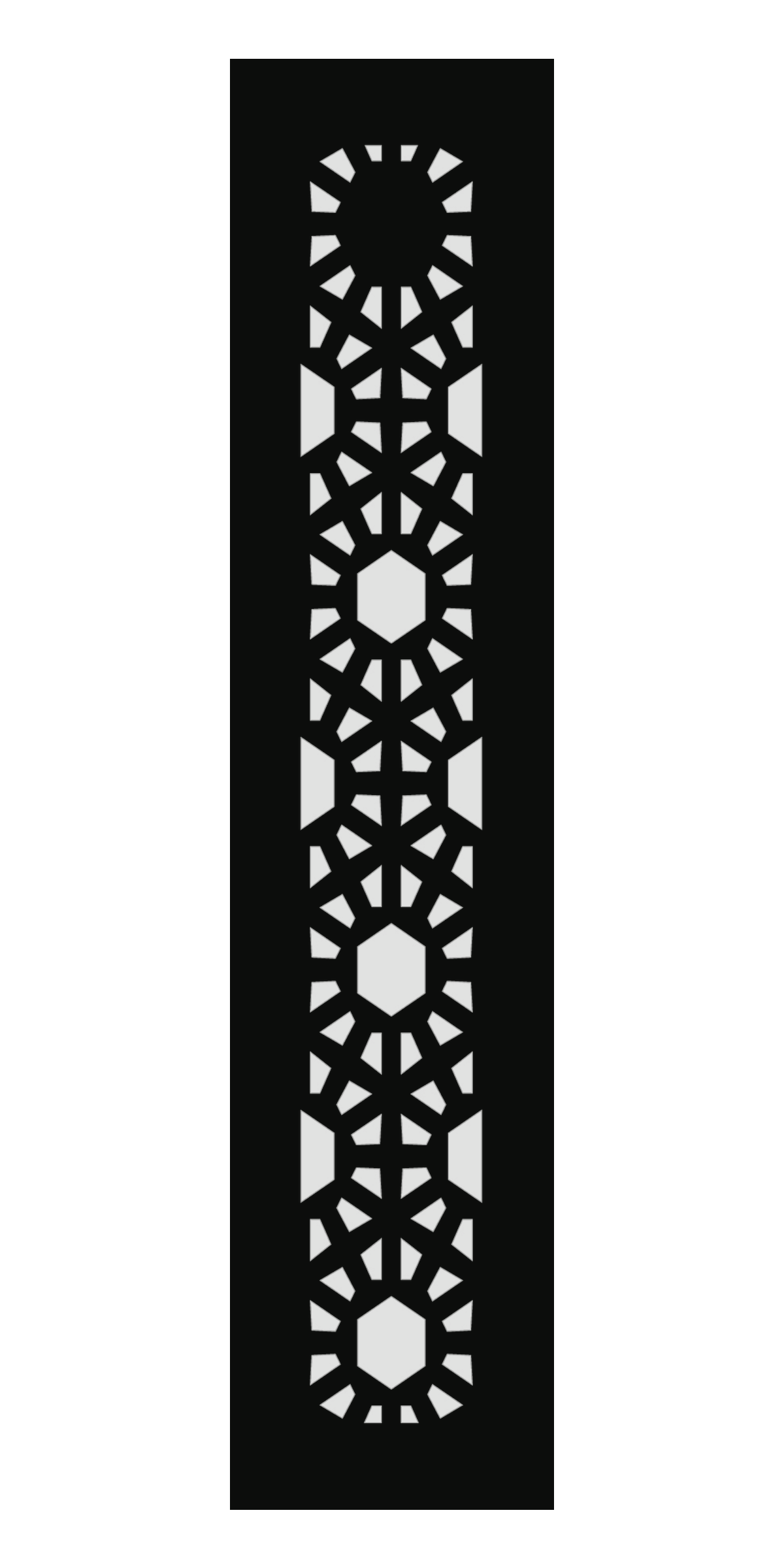 Design 151 Diamond Link Lattice Laser Cut Metal Privacy Screen Panel front main view