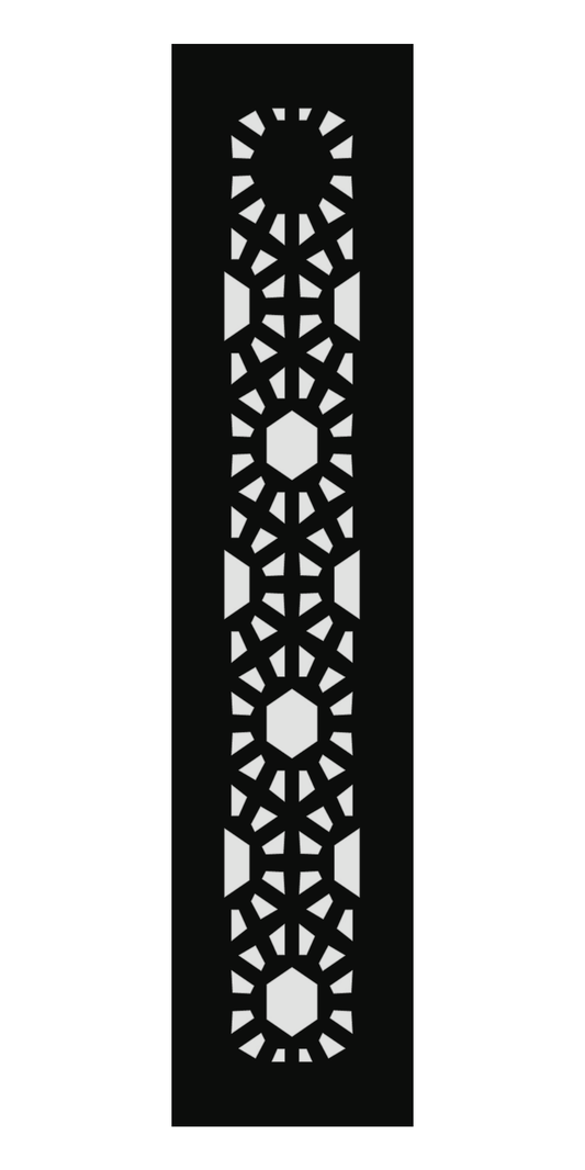 Design 151 Diamond Link Lattice Laser Cut Metal Privacy Screen Panel front main view