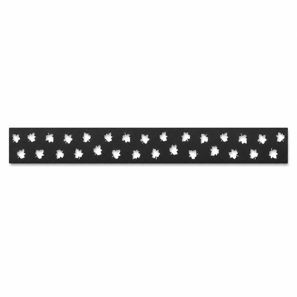 Minimal Dot Rail decorative metal fence topper front pattern for WPC composite fencing, Design 152