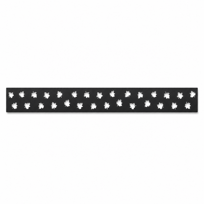 Minimal Dot Rail decorative metal fence topper front pattern for WPC composite fencing, Design 152