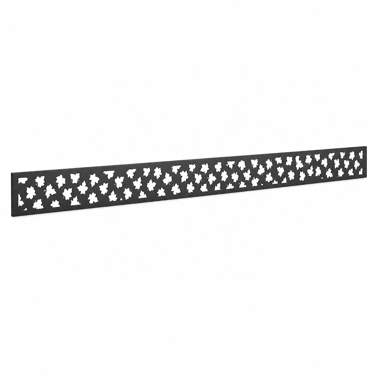 Minimal Dot Rail laser cut metal fence topper insert perspective view, Design 152