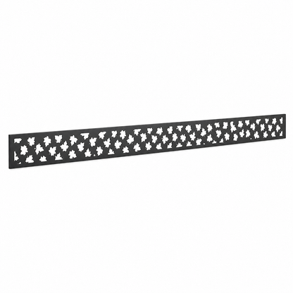 Minimal Dot Rail laser cut metal fence topper insert perspective view, Design 152