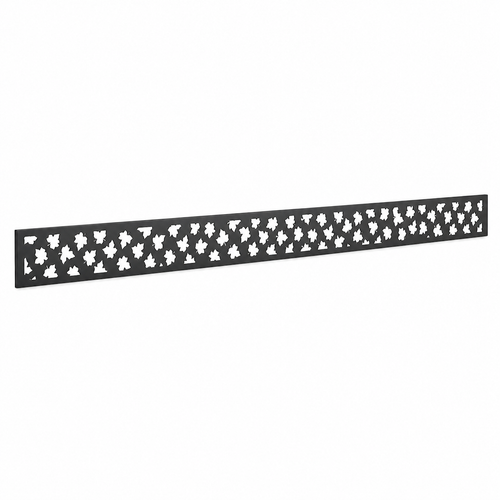 Minimal Dot Rail laser cut metal fence topper insert perspective view, Design 152