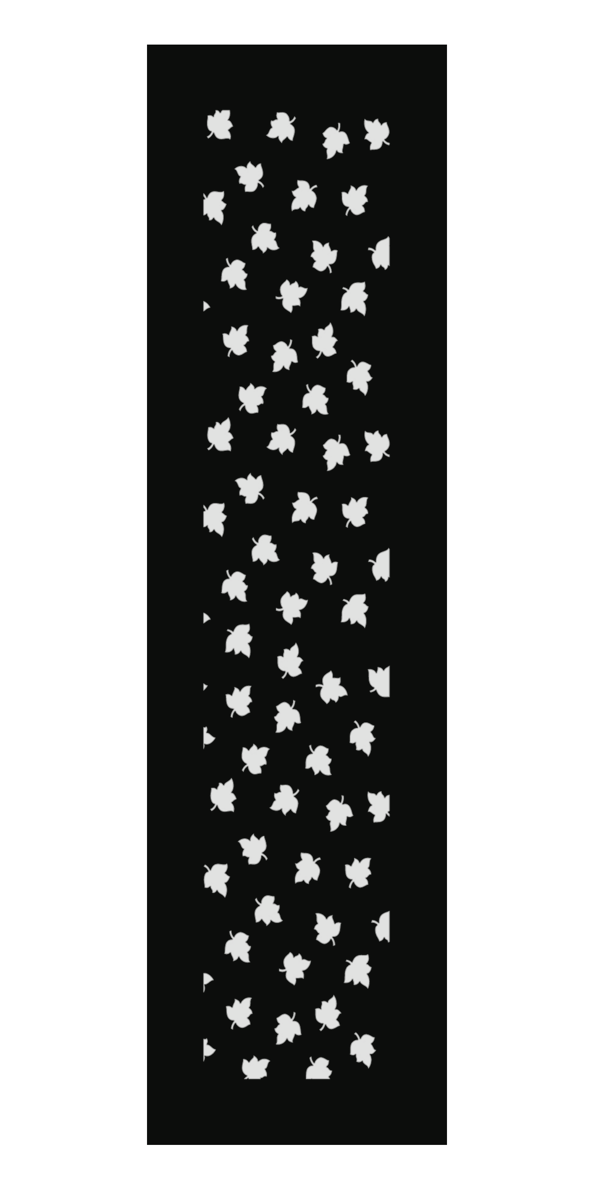 Design 152 Small Flower Field Laser Cut Metal Privacy Screen Panel front main view