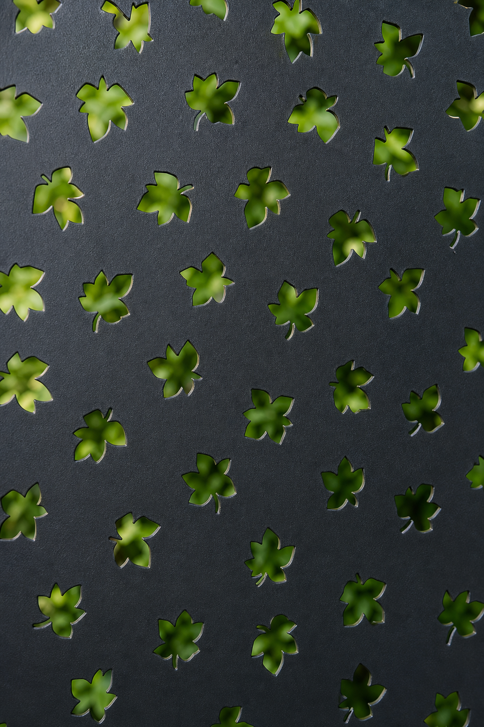 Design 152 Small Flower Field Laser Cut Metal Privacy Screen Panel close-up detail view