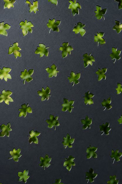 Design 152 Small Flower Field Laser Cut Metal Privacy Screen Panel close-up detail view