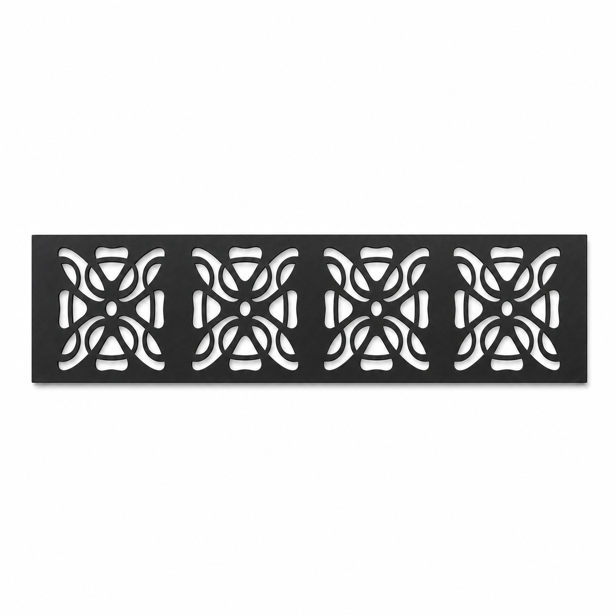 Butterfly Bow Trellis decorative metal fence topper front pattern for WPC composite fencing, Design 153