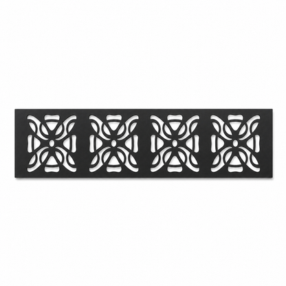 Butterfly Bow Trellis decorative metal fence topper front pattern for WPC composite fencing, Design 153