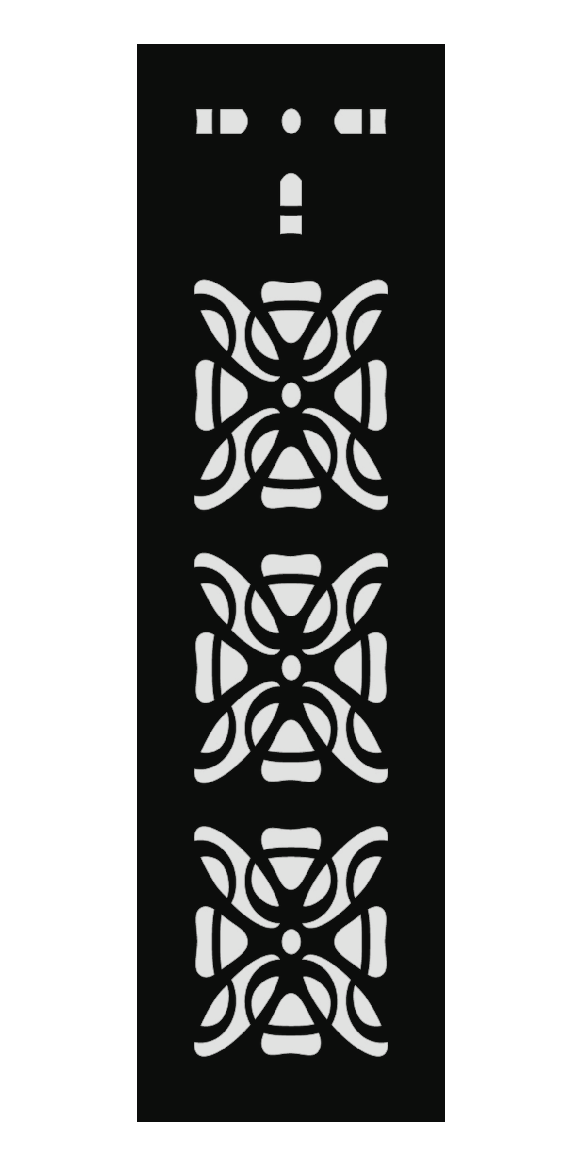 Design 153 Butterfly Motif Laser Cut Metal Privacy Screen Panel front main view