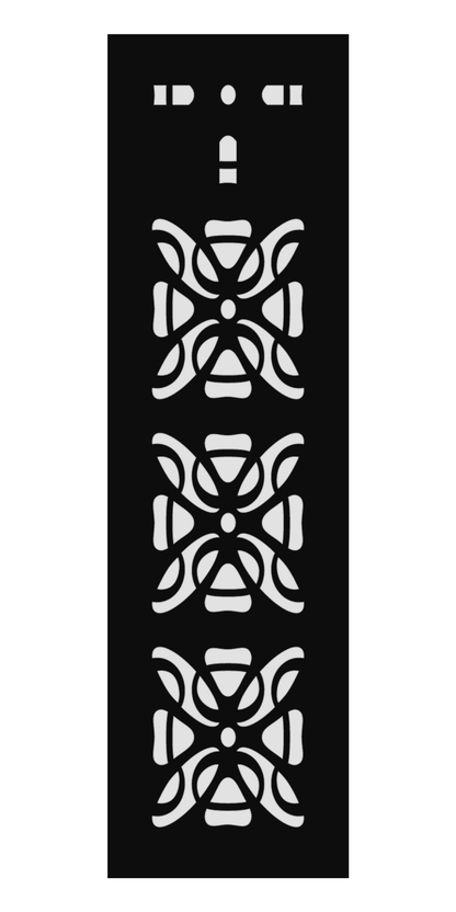 Design 153 Butterfly Motif Laser Cut Metal Privacy Screen Panel front main view