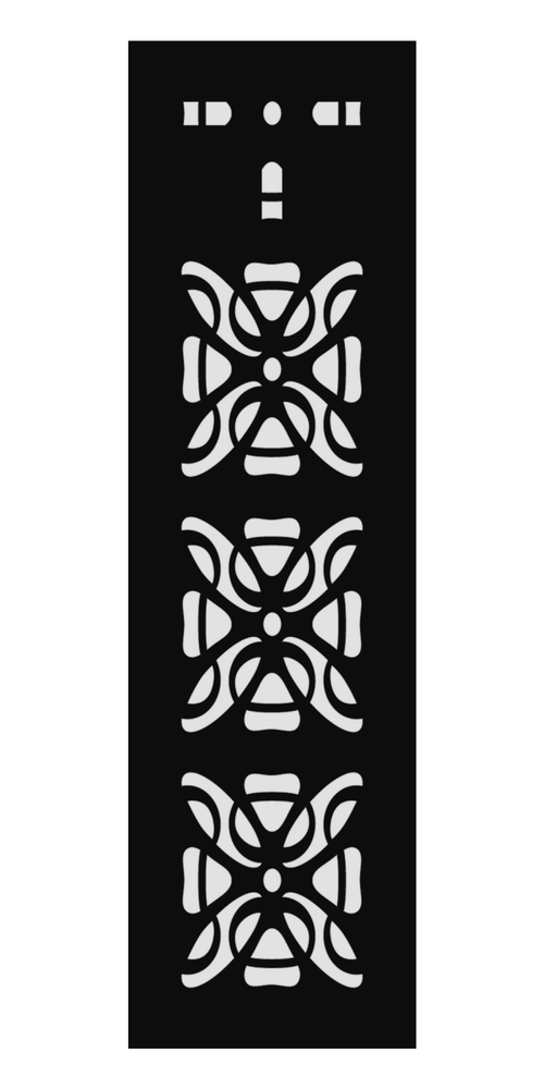Design 153 Butterfly Motif Laser Cut Metal Privacy Screen Panel front main view