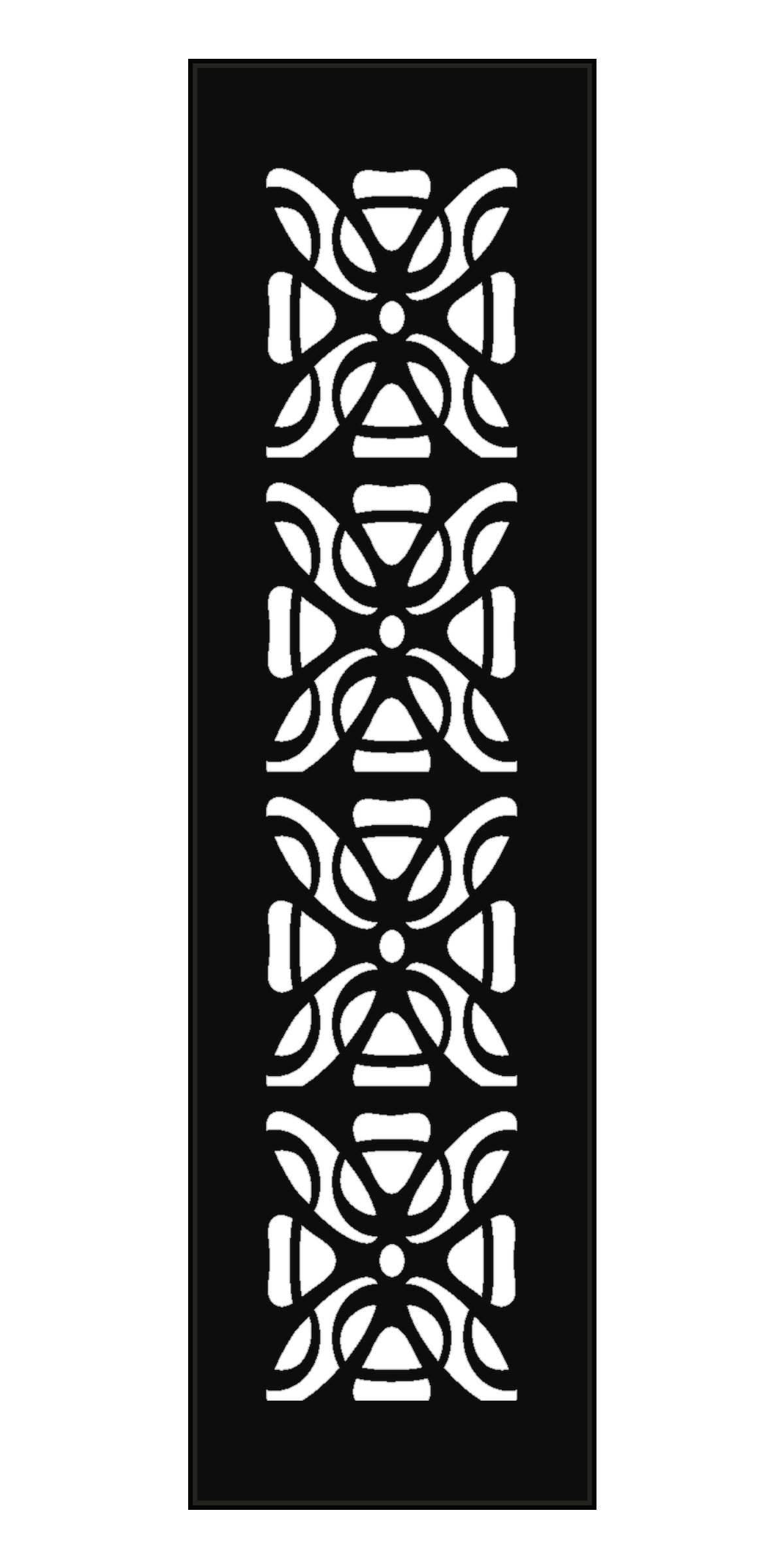 Design 153 Butterfly Motif Laser Cut Metal Privacy Screen Panel front main view