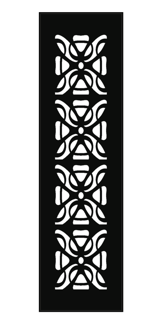 Design 153 Butterfly Motif Laser Cut Metal Privacy Screen Panel front main view