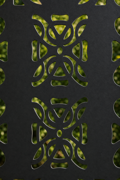 Design 153 Butterfly Motif Laser Cut Metal Privacy Screen Panel close-up detail view