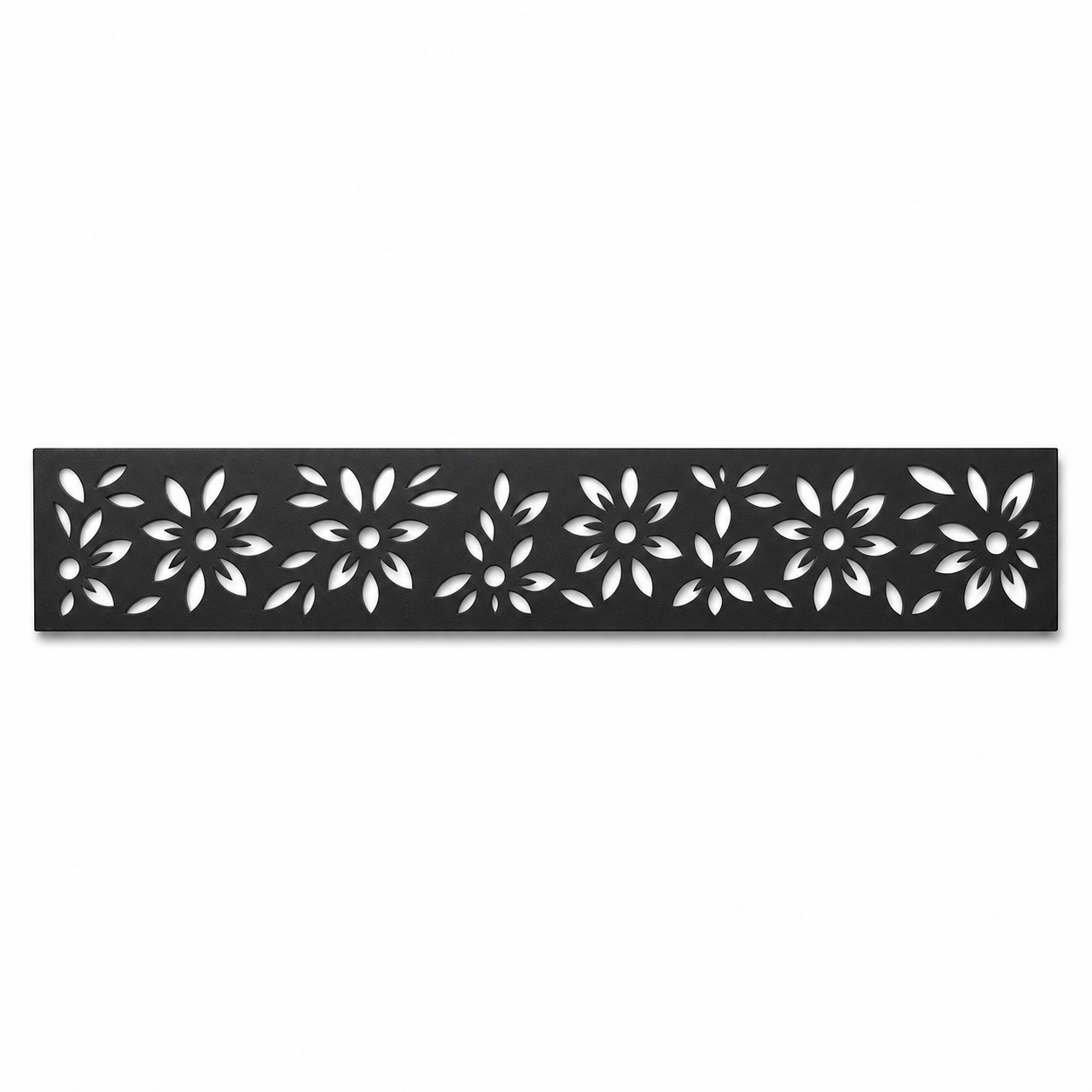 Daisy Meadow Lace decorative metal fence topper front pattern for WPC composite fencing, Design 154