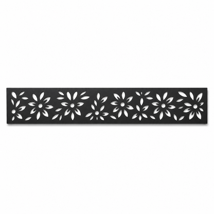Daisy Meadow Lace decorative metal fence topper front pattern for WPC composite fencing, Design 154