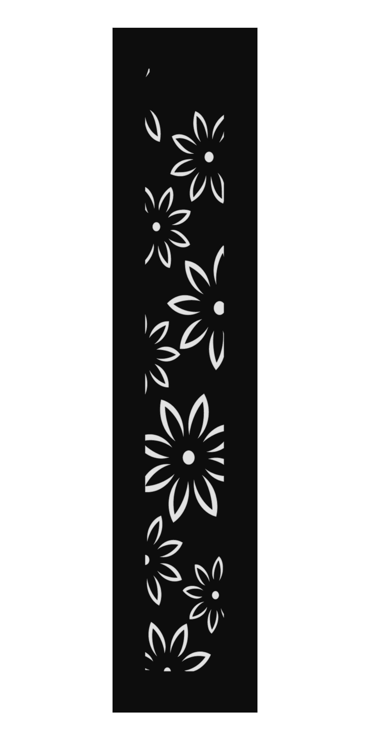 Design 154 Daisy Vine Laser Cut Metal Privacy Screen Panel front main view