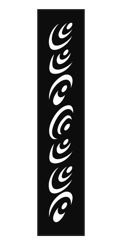 Design 155 Eye Wave Laser Cut Metal Privacy Screen Panel front main view