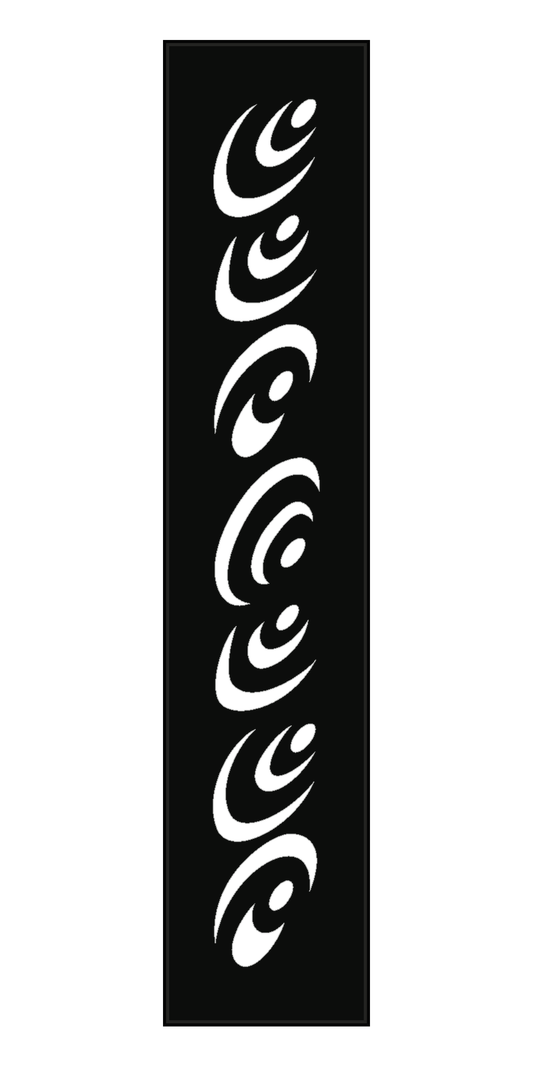 Design 155 Eye Wave Laser Cut Metal Privacy Screen Panel front main view