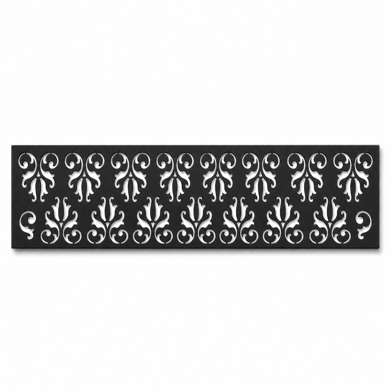 Fleur De Lis Column decorative metal fence topper front pattern for WPC composite fencing, Design 157