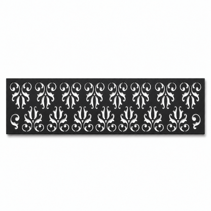 Fleur De Lis Column decorative metal fence topper front pattern for WPC composite fencing, Design 157