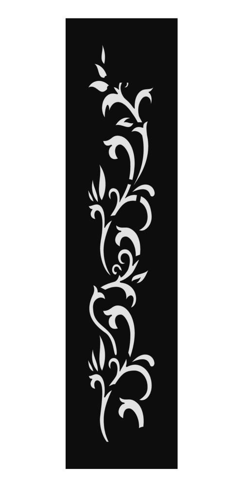 Design 159 Lily Vine Laser Cut Metal Privacy Screen Panel front main view