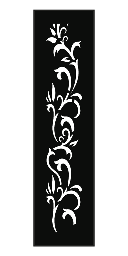 Design 159 Lily Vine Laser Cut Metal Privacy Screen Panel front main view