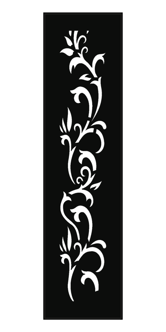 Design 159 Lily Vine Laser Cut Metal Privacy Screen Panel front main view