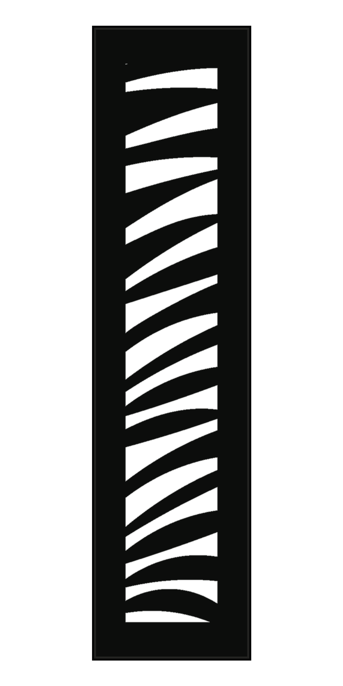 Design 160 Diagonal Slat Laser Cut Metal Privacy Screen Panel front main view