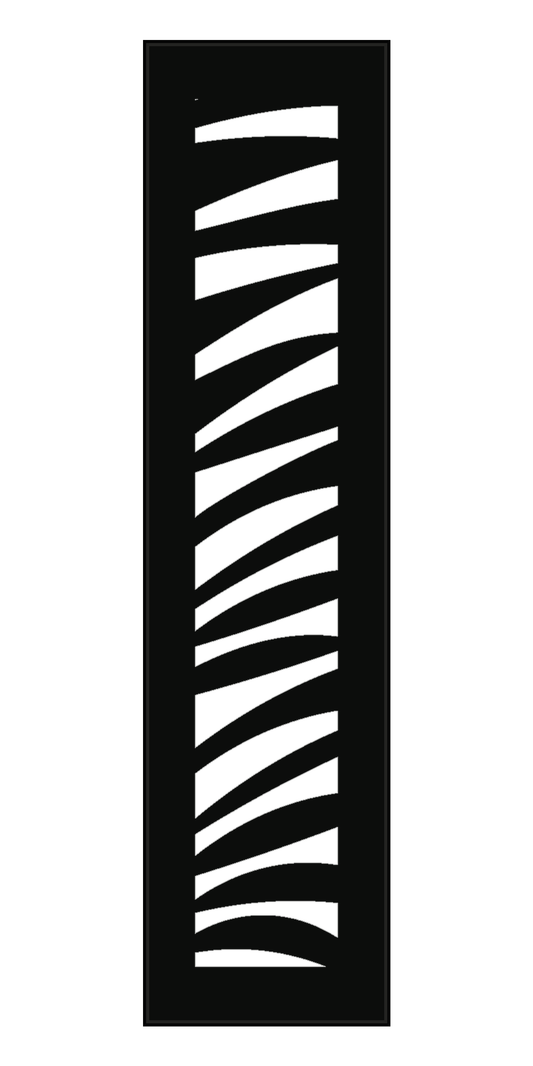 Design 160 Diagonal Slat Laser Cut Metal Privacy Screen Panel front main view