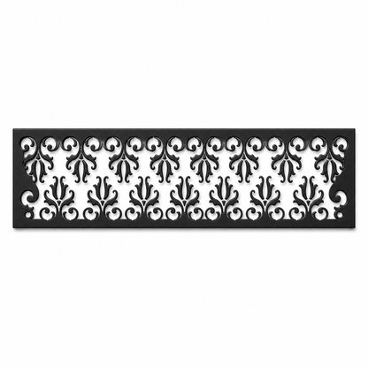 Gothic Clover Lace decorative metal fence topper front pattern for WPC composite fencing, Design 160