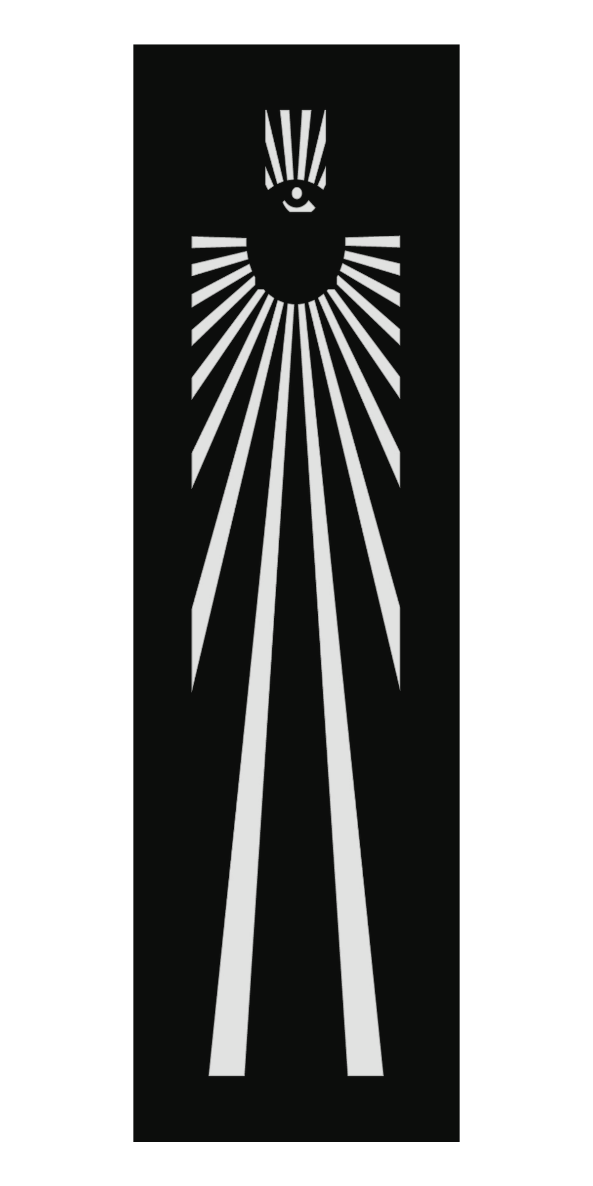 Design 162 Sunburst Fountain Laser Cut Metal Privacy Screen Panel front main view