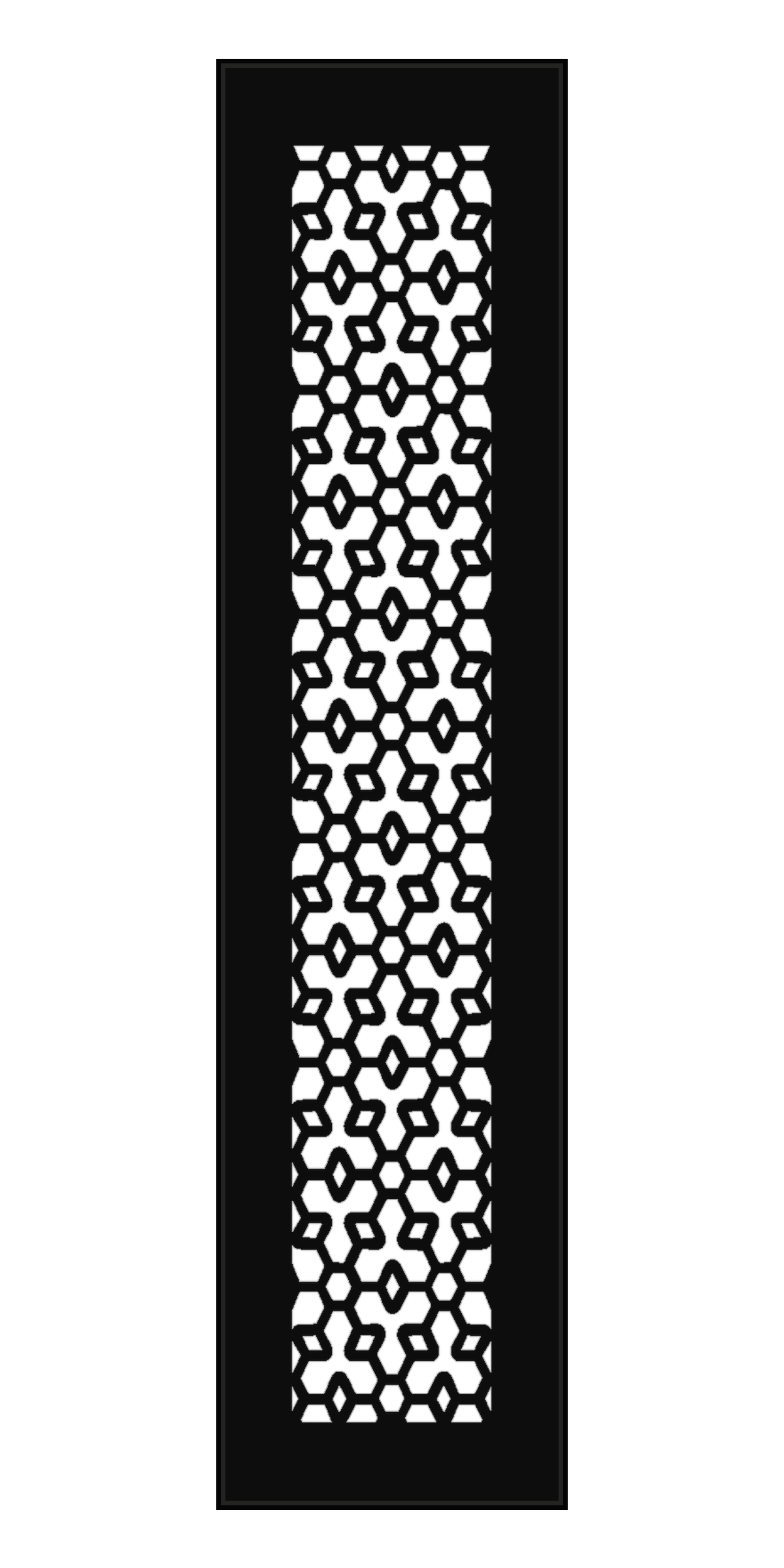 Design 175 Pebble Mosaic Laser Cut Metal Privacy Screen Panel front main view