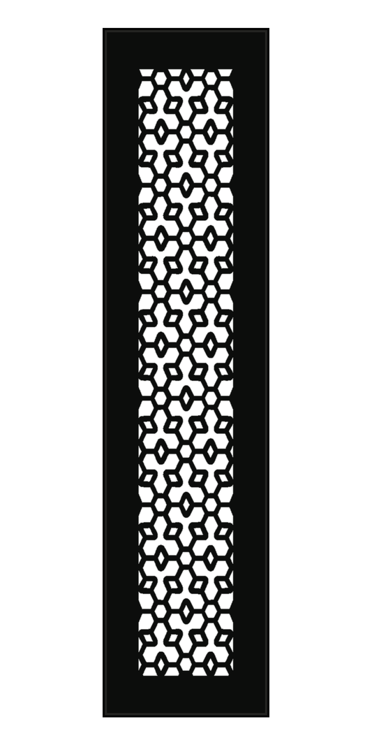Design 175 Pebble Mosaic Laser Cut Metal Privacy Screen Panel front main view