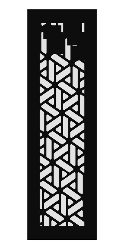 Design 176 Geometric Tower Laser Cut Metal Privacy Screen Panel front main view