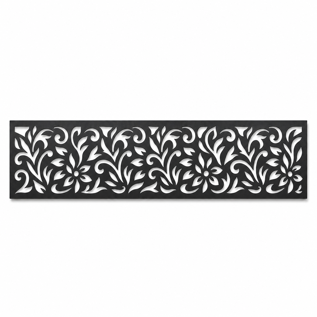Acanthus Scroll Lace decorative metal fence topper front pattern for WPC composite fencing, Design 177