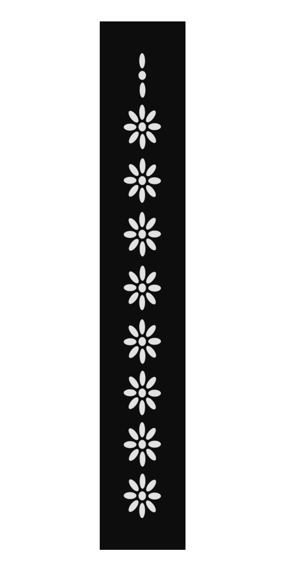 Design 178 Daisy Chain Laser Cut Metal Privacy Screen Panel front main view