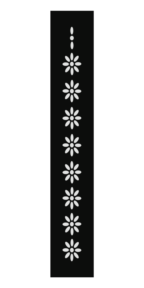 Design 178 Daisy Chain Laser Cut Metal Privacy Screen Panel front main view